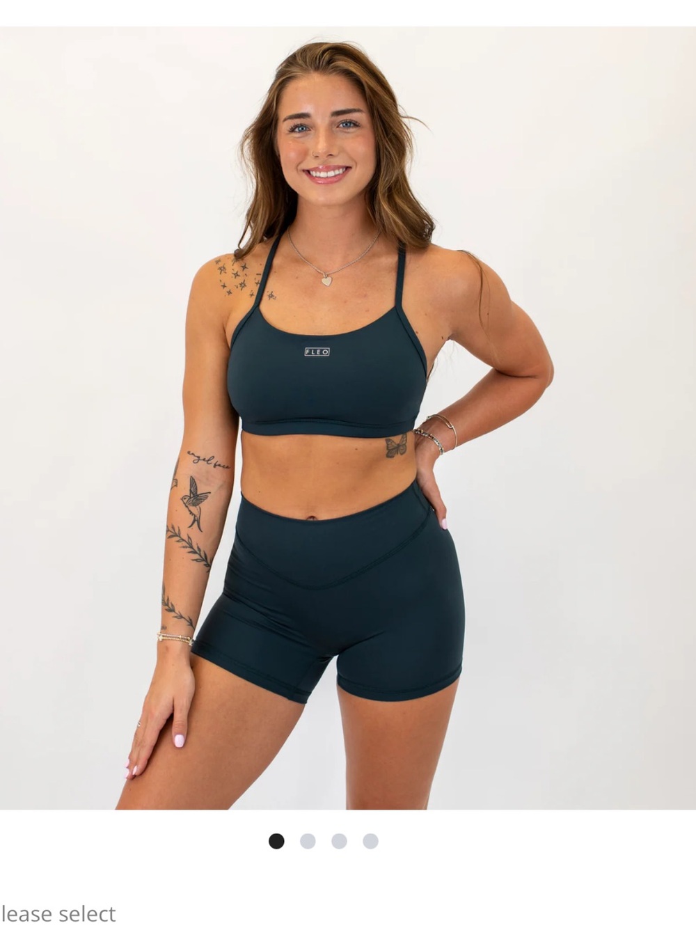 Fleo Loop Back Sports Bra - Light Support Gray Medium